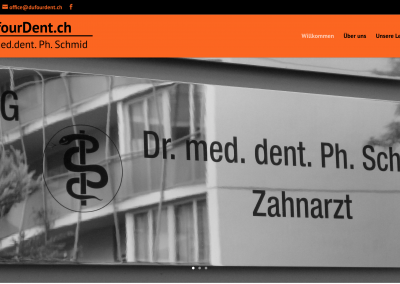 Neugestaltung der Homepage für Zahnarzt Dr. Schmid in Zürch Seefeld